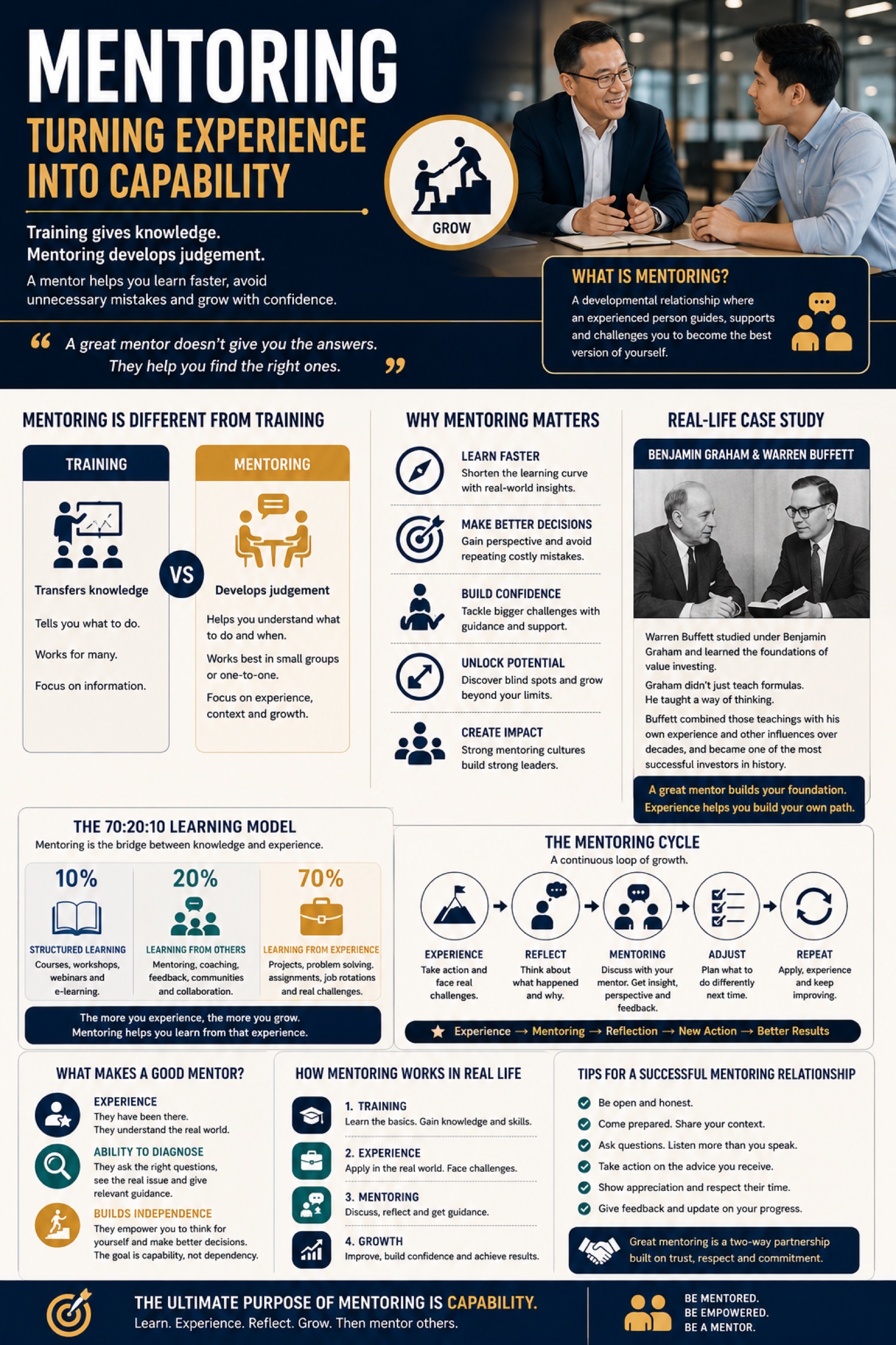 Mentoring — turning experience into capability poster